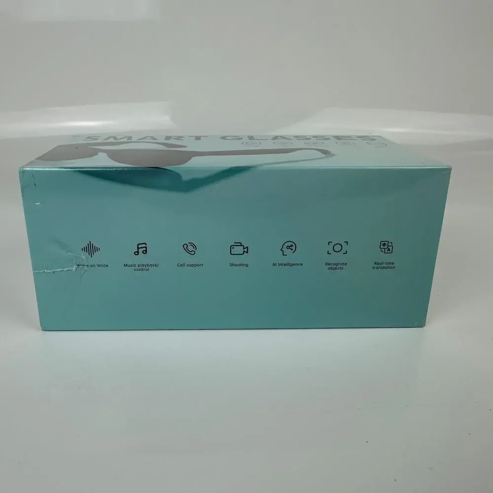 M02 8MP Camera AI Smart Glasses Black Frame with Photochromic Lenses New Sealed